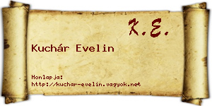 Kuchár Evelin névjegykártya